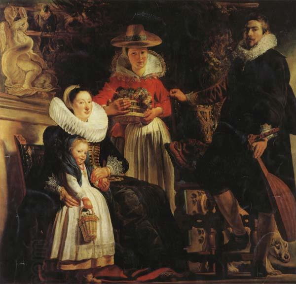 Jacob Jordaens The Artist and His Family in a Garden China oil painting art